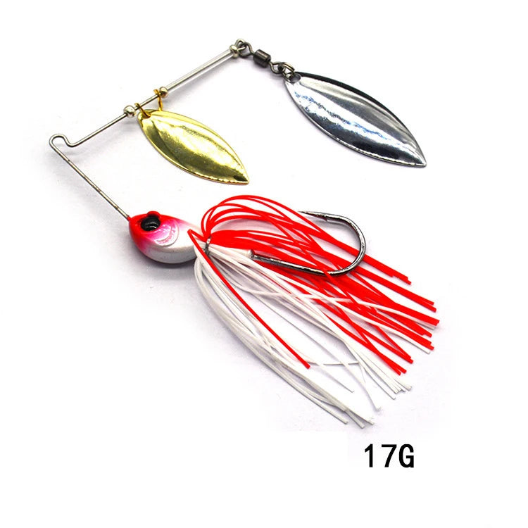 1pcs Fishing Lure 12/17g Spinnerbait-Double Willow Leaf Blades- BASS, PIKE & Other PREDATORS