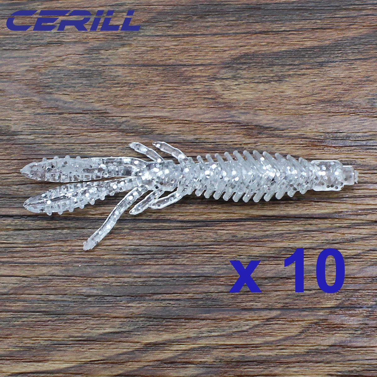 Cerill 10 PCS Floating Shrimp Soft Lure