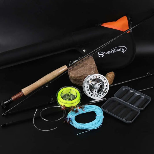 Complete Fly Fishing Rod and Reel Combo Kit for Saltwater, Freshwater Angling