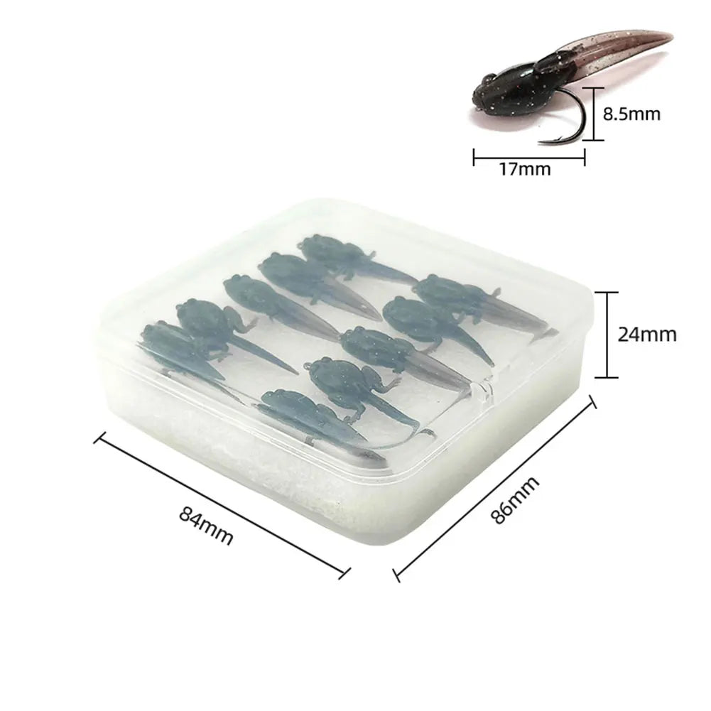 10Pcs Soft Lures, Tadpole Swimbaits, Bionic Tadpole Bait