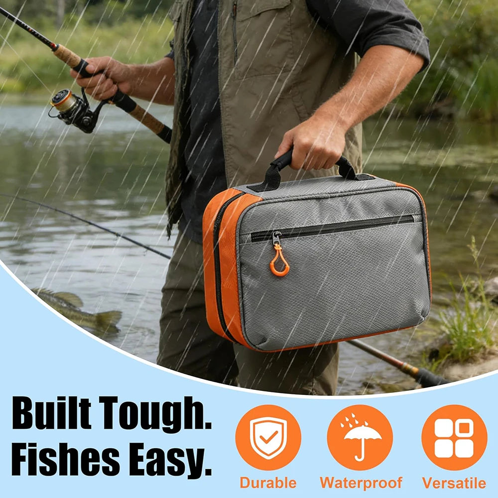 Tackle Bag, Waterproof Soft Plastic Bait Storage Bag for Saltwater Freshwater, Lure Bag , Fishing Tackle Organizer