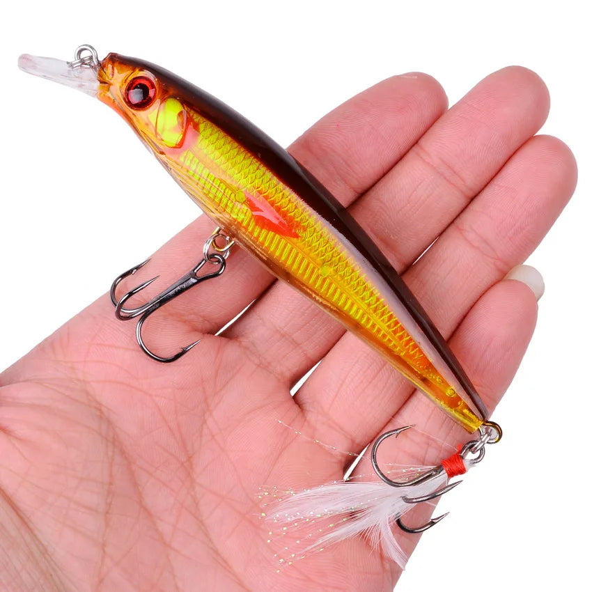 Laser Minnow- 11CM 13G Japanese Jerk-Bait - GREAT for WALLEYE, BASS, PIKE, TROUT, PERCH, CARP, CATFISH
