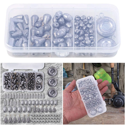 81PCS Removable Fishing Sinkers Weights Kit Round, Split Shot Sinker , and more