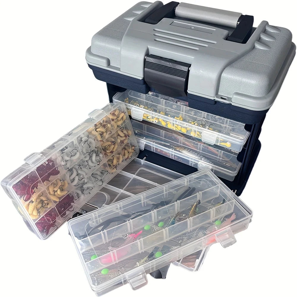 4 LAYER TACKLE BOX - INDIVIDUAL BOX EACH LAYER FOR LOTS OF STORAGE - KEEP IT ORGANISED