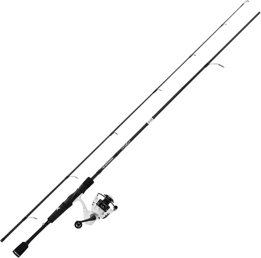 High Performance Fishing Rod and Reel Combo, IM6 Graphite 2-Piece, Lightweight Spinning & Baitcaster with Aluminum Spool