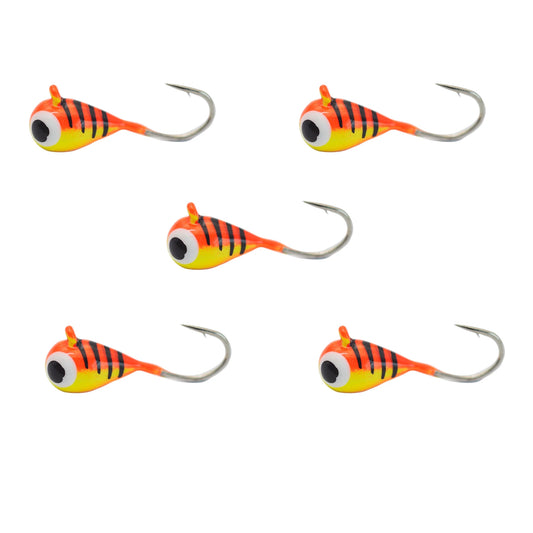 Tungsten Ice Jigs, Glow Tungsten Ice Fishing Jigs for Crappie, Panfish, Walleye, Trout