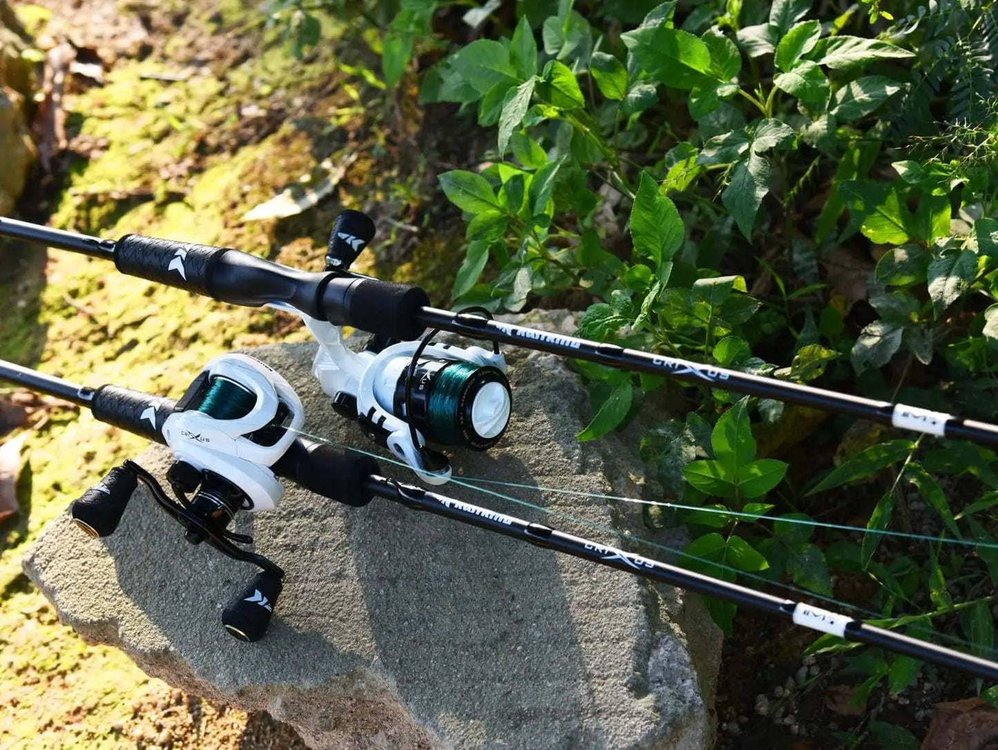 High Performance Fishing Rod and Reel Combo, IM6 Graphite 2-Piece, Lightweight Spinning & Baitcaster with Aluminum Spool