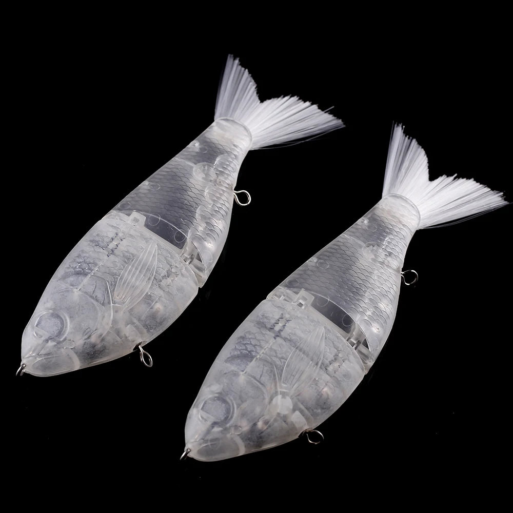 PyroCatus 3pcs Unpainted Fishing Blanks 18cm/67.5g Glide Swimbait for Big Game Fishing DIY Hard Baits
