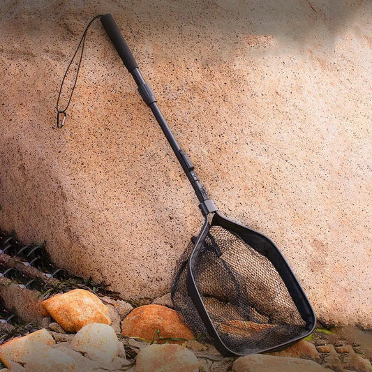 Folding Fishing Landing Net- Telescopic Fishing Net, EVA Handle Collapsible , Portable, Lightweight