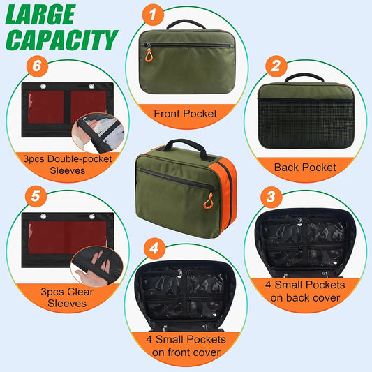 Tackle Bag, Waterproof Soft Plastic Bait Storage Bag for Saltwater Freshwater, Lure Bag , Fishing Tackle Organizer