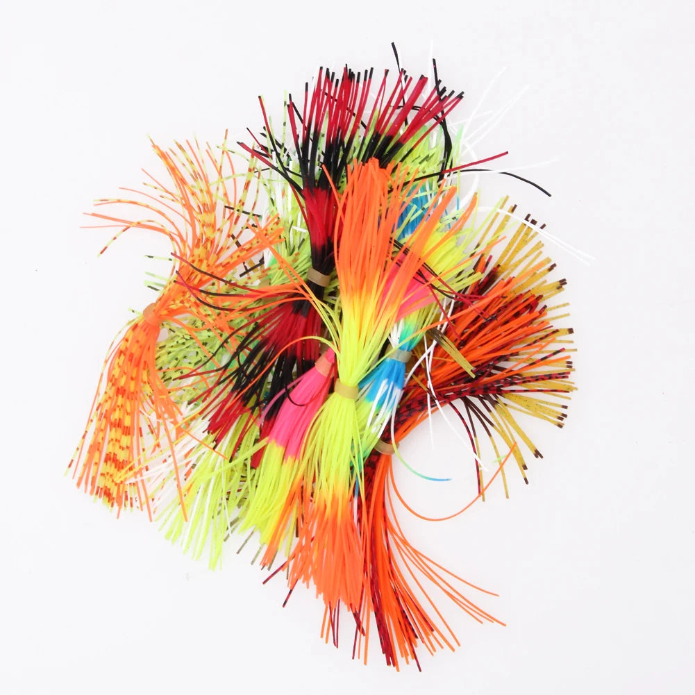 12 Bundles Mixed Color Silicone Skirts , Replacement Fishing Skirts for Jigs, Spinnerbaits, Buzz-baits, & other Lures