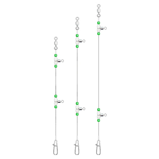Night Glow Fishing Leaders Fishing Leader with Swivels and Snaps for Saltwater Freshwater