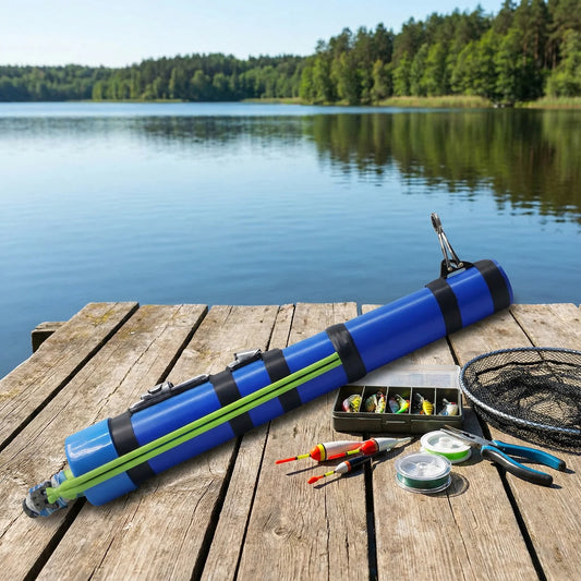 Compact Fishing Catapult, Rod Holder, Reusable Precise Lure Launcher- Fish Bait Launching Equipment for Bass ,Trout, Catfish or Saltwater