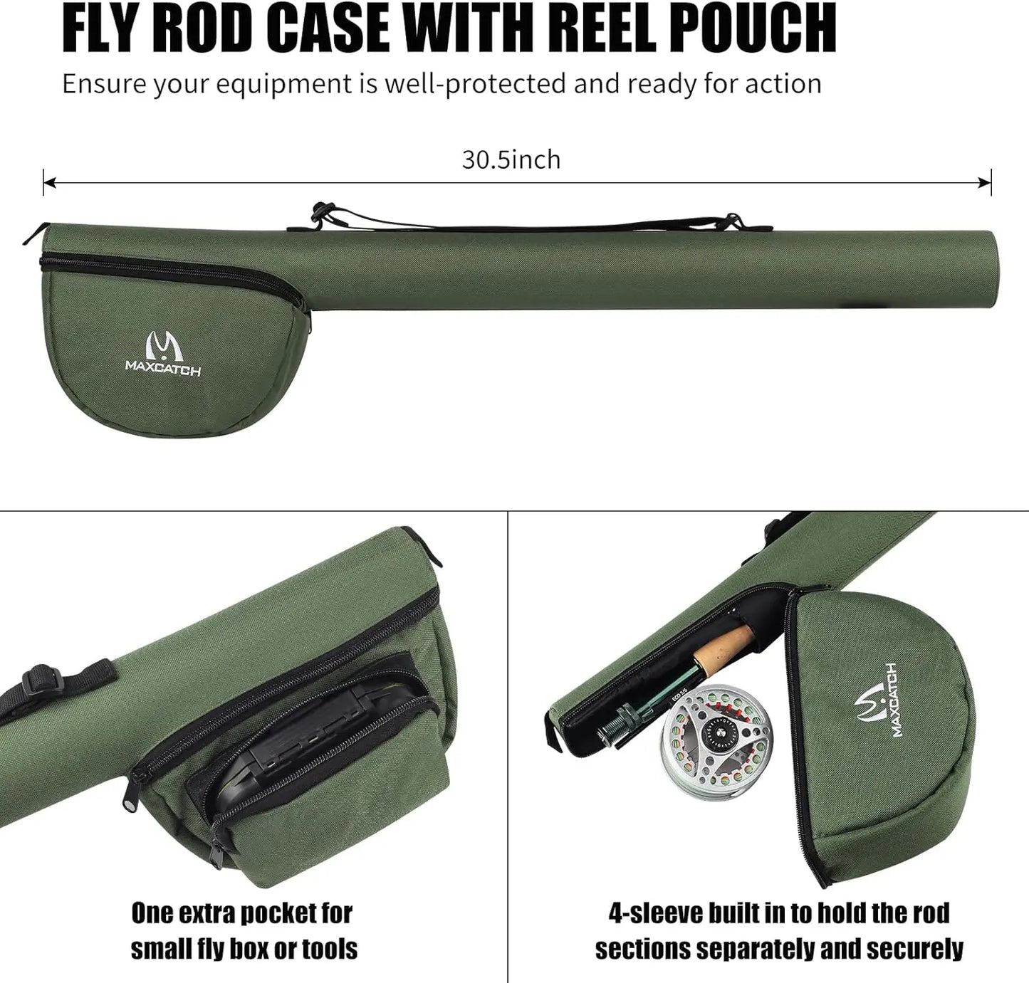Complete Fly Fishing Combo Kit with Rod, Reel, and Travel Case for Beginners