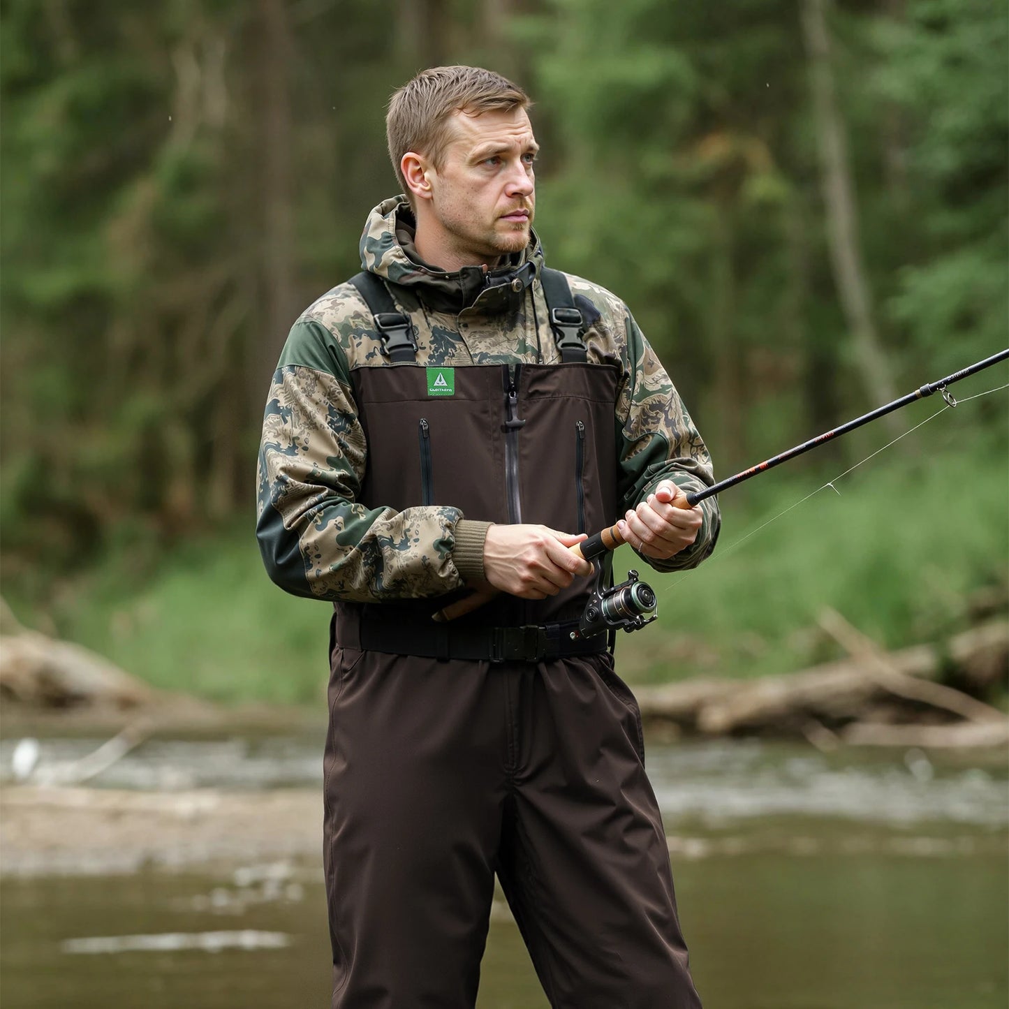 Ghosthorn Chest Waders for Men or Women with Insulated Boots, Nylon/PVC Waterproof Fishing Waders, Boot feet, Duck Hunting Waders