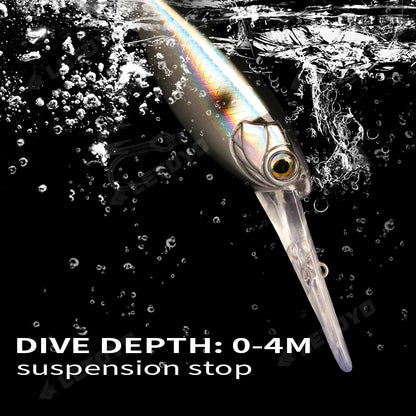 LETOYO Suspending Minnow 3.8g 6g 10g 0-4m  Deep Diving- BASS, PIKE, TROUT, WALLEYE