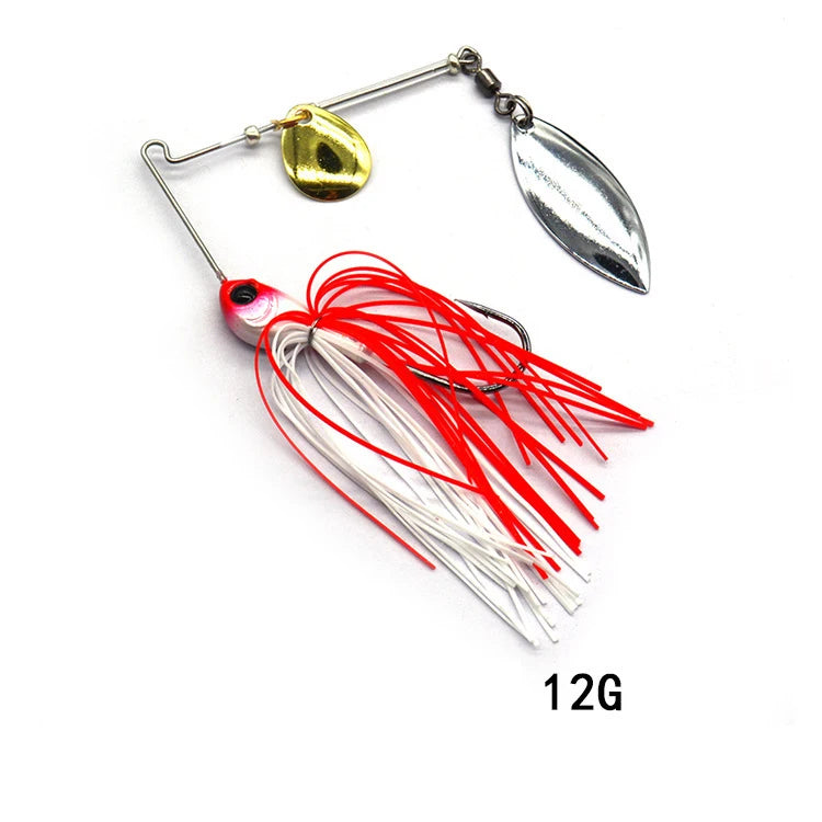 1pcs Fishing Lure 12/17g Spinnerbait-Double Willow Leaf Blades- BASS, PIKE & Other PREDATORS