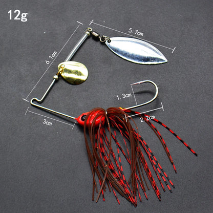 1pcs Fishing Lure 12/17g Spinnerbait-Double Willow Leaf Blades- BASS, PIKE & Other PREDATORS