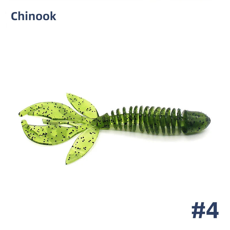Chinook Split Tail, Soft Bait - Silicone Finesse Bait, Crawfish