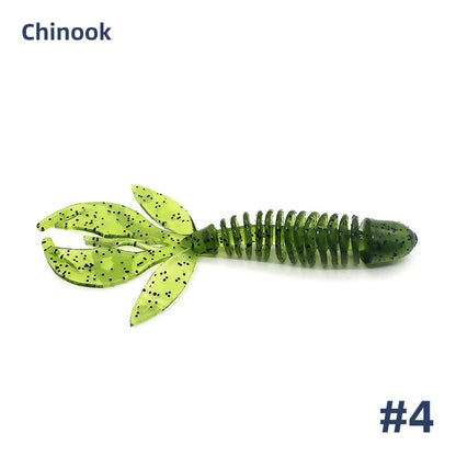 Chinook Split Tail, Soft Bait - Silicone Finesse Bait, Crawfish
