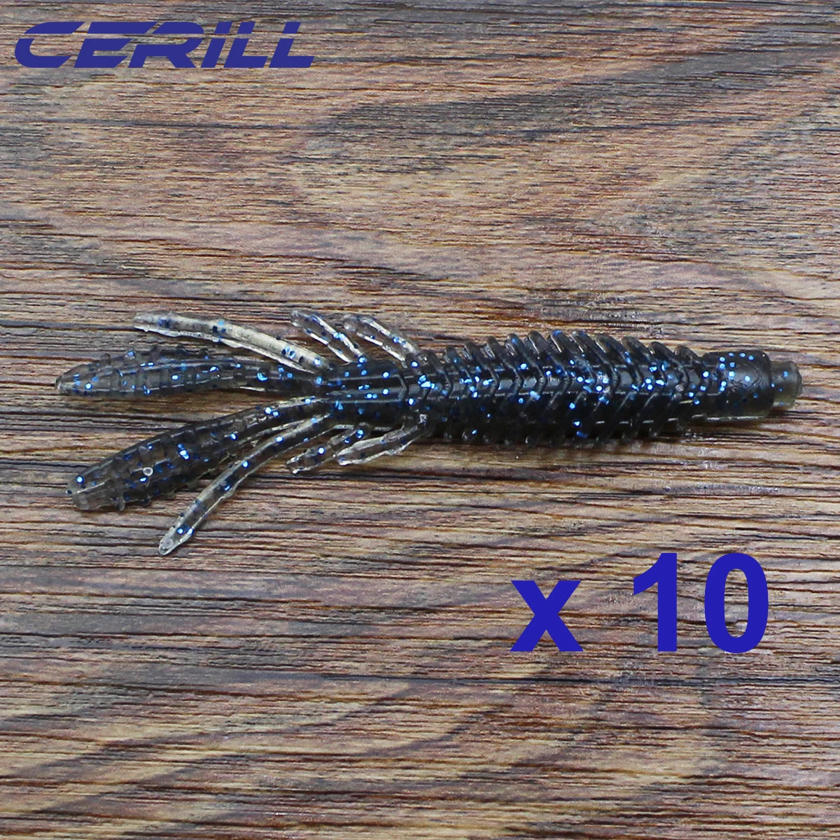 Cerill 10 PCS Floating Shrimp Soft Lure