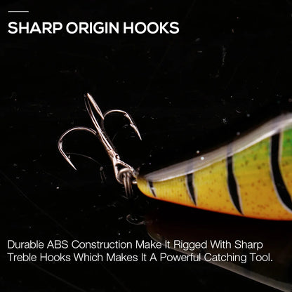 TREHOOK 6cm/8cm/10cm Slider, VIB, LIPLESS CRANKBAIT-- excellent for PIKE, BASS, WALLEYE, SALMON/STEELHEAD