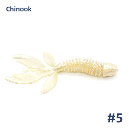 Chinook Split Tail, Soft Bait - Silicone Finesse Bait, Crawfish