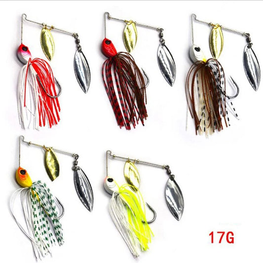 1pcs Fishing Lure 12/17g Spinnerbait-Double Willow Leaf Blades- BASS, PIKE & Other PREDATORS