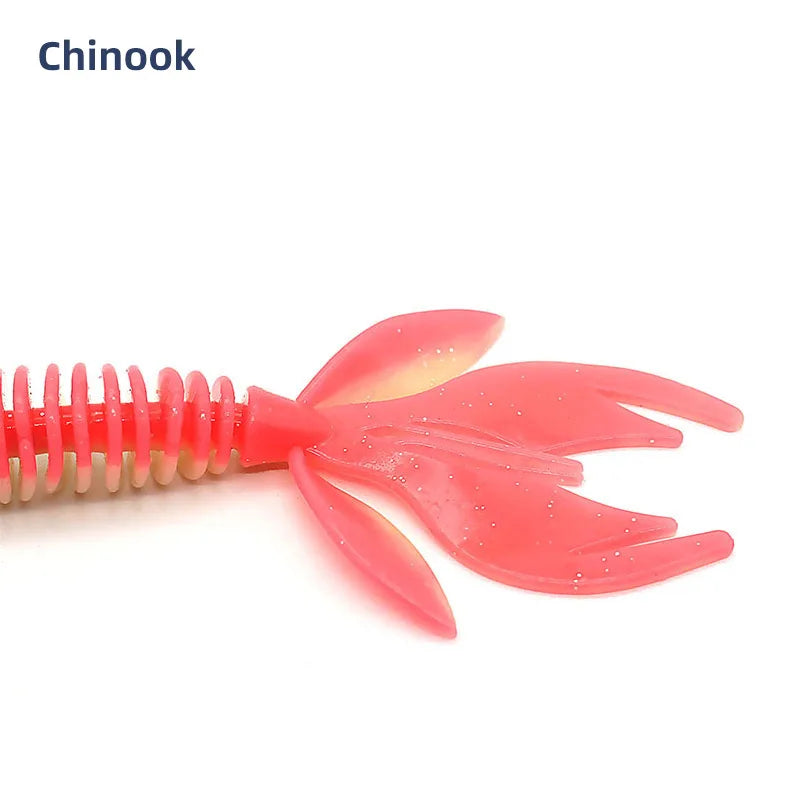 Chinook Split Tail, Soft Bait - Silicone Finesse Bait, Crawfish