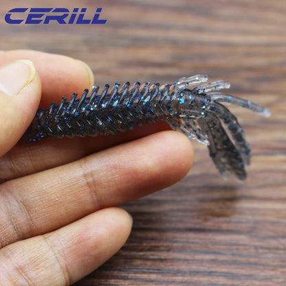Cerill 10 PCS Floating Shrimp Soft Lure