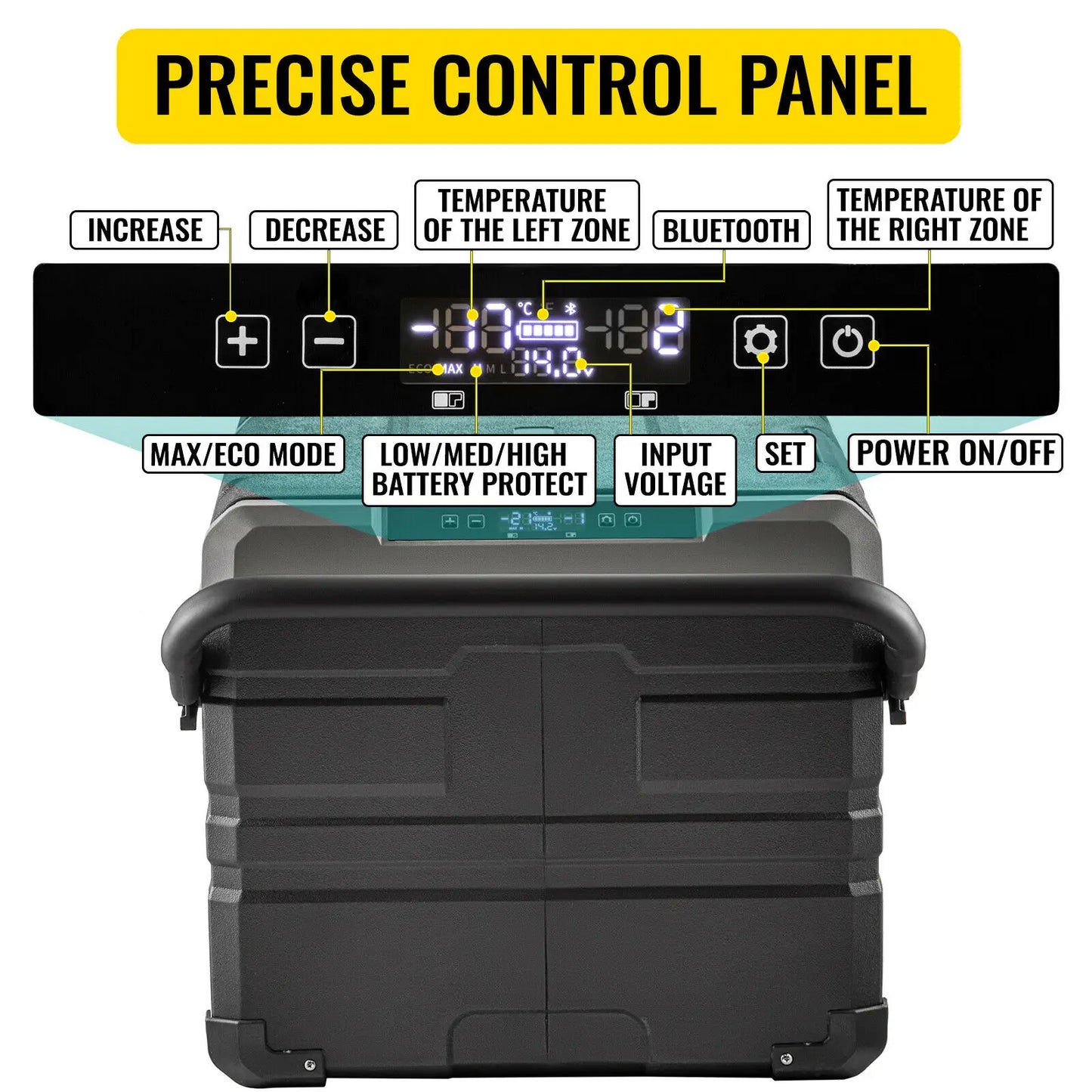 SucceBuy 75L 95L Small Fridge, Portable Mini Dual Storage Zone Refrigerator Compressor  Freezer