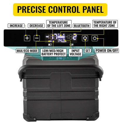 SucceBuy 75L 95L Small Fridge, Portable Mini Dual Storage Zone Refrigerator Compressor  Freezer