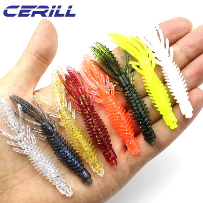 Cerill 10 PCS Floating Shrimp Soft Lure