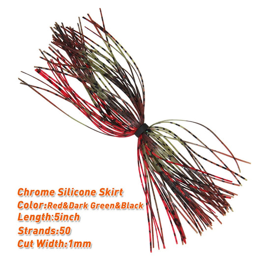 24/48Pcs Silicone Jig Skirts lure for Spinnerbaits, Buzzbaits- DIY Rubber Artificial bait 50 Strands- Lure Fishing Accessories
