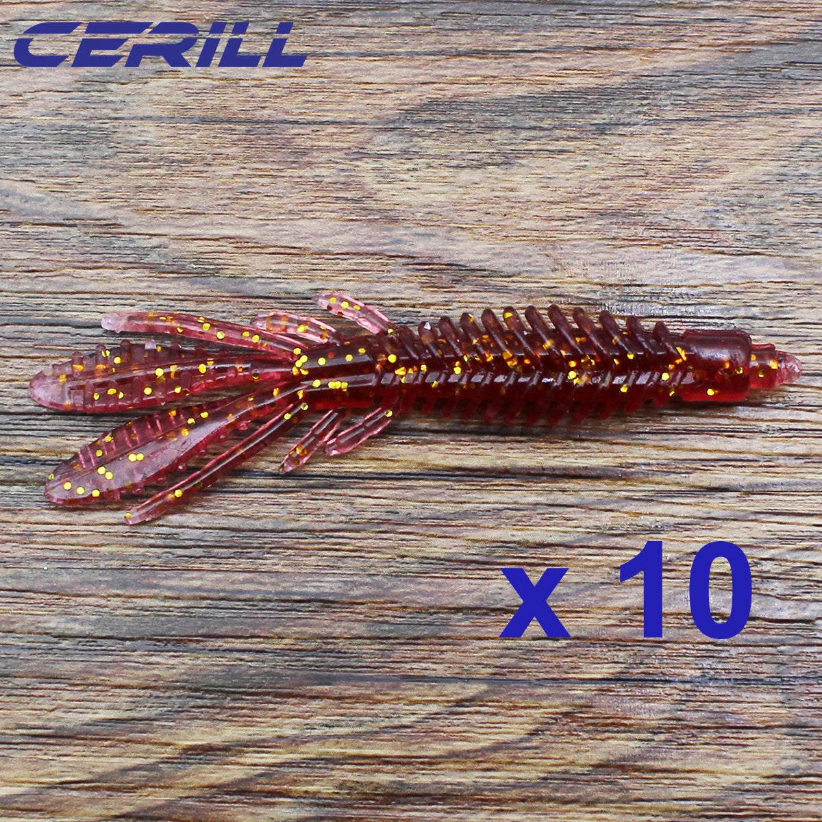 Cerill 10 PCS Floating Shrimp Soft Lure
