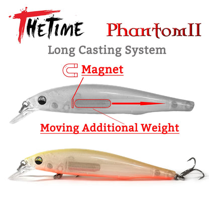 THETIME Brand PHANTOM2 110SP Suspending JERK-BAIT 110mm 19g 
BASS, PIKE, WALLEYE/ZANDER, TROUT/SALMON, PERCH, CRAPPIE, CATFISH, CARP & OTHER PREDATORS
