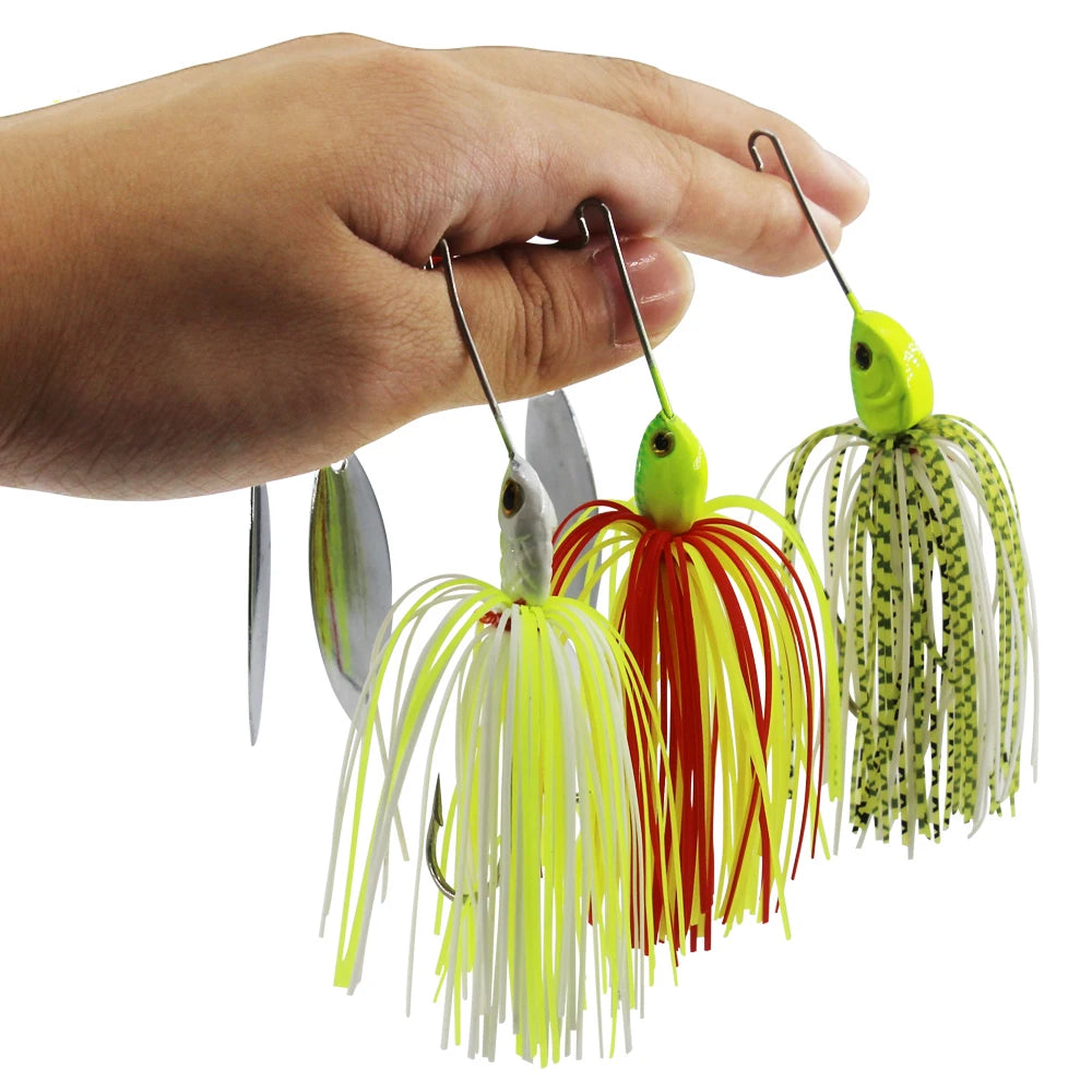 6pcs  Spinnerbait set- Great for BASS, PIKE, TROUT & other PREDATORS
