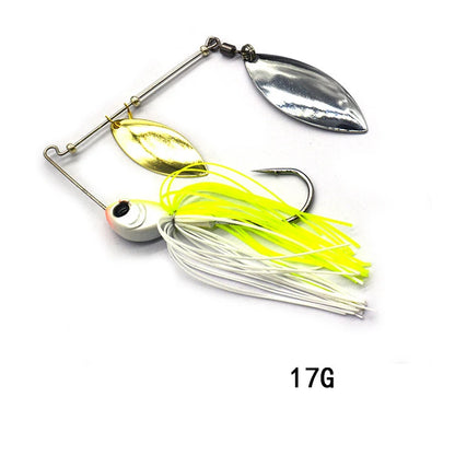1pcs Fishing Lure 12/17g Spinnerbait-Double Willow Leaf Blades- BASS, PIKE & Other PREDATORS