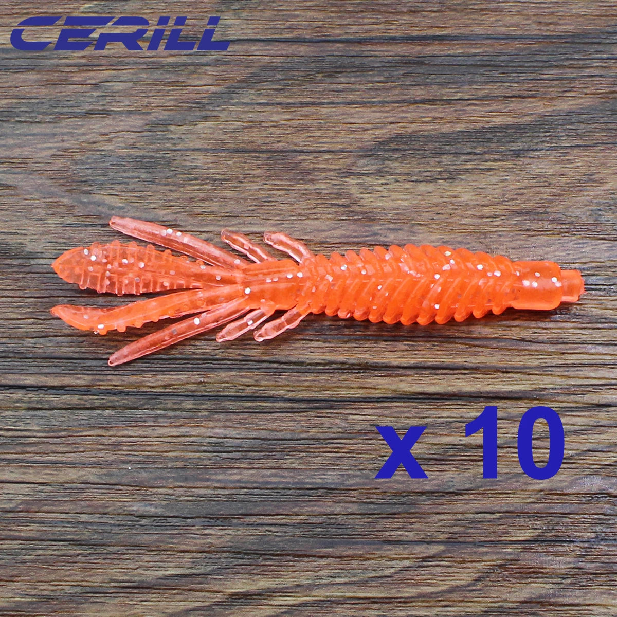 Cerill 10 PCS Floating Shrimp Soft Lure