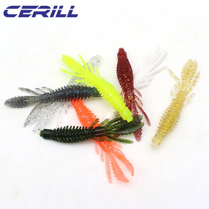 Cerill 10 PCS Floating Shrimp Soft Lure