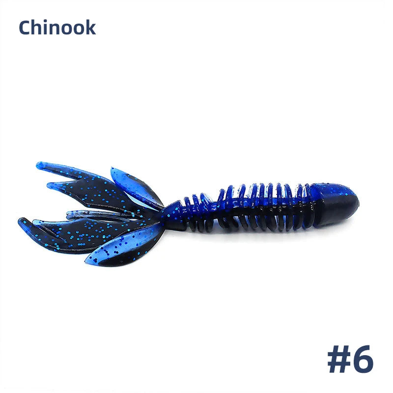 Chinook Split Tail, Soft Bait - Silicone Finesse Bait, Crawfish