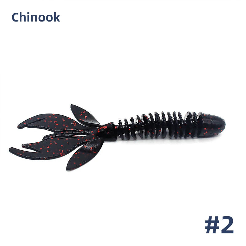 Chinook Split Tail, Soft Bait - Silicone Finesse Bait, Crawfish
