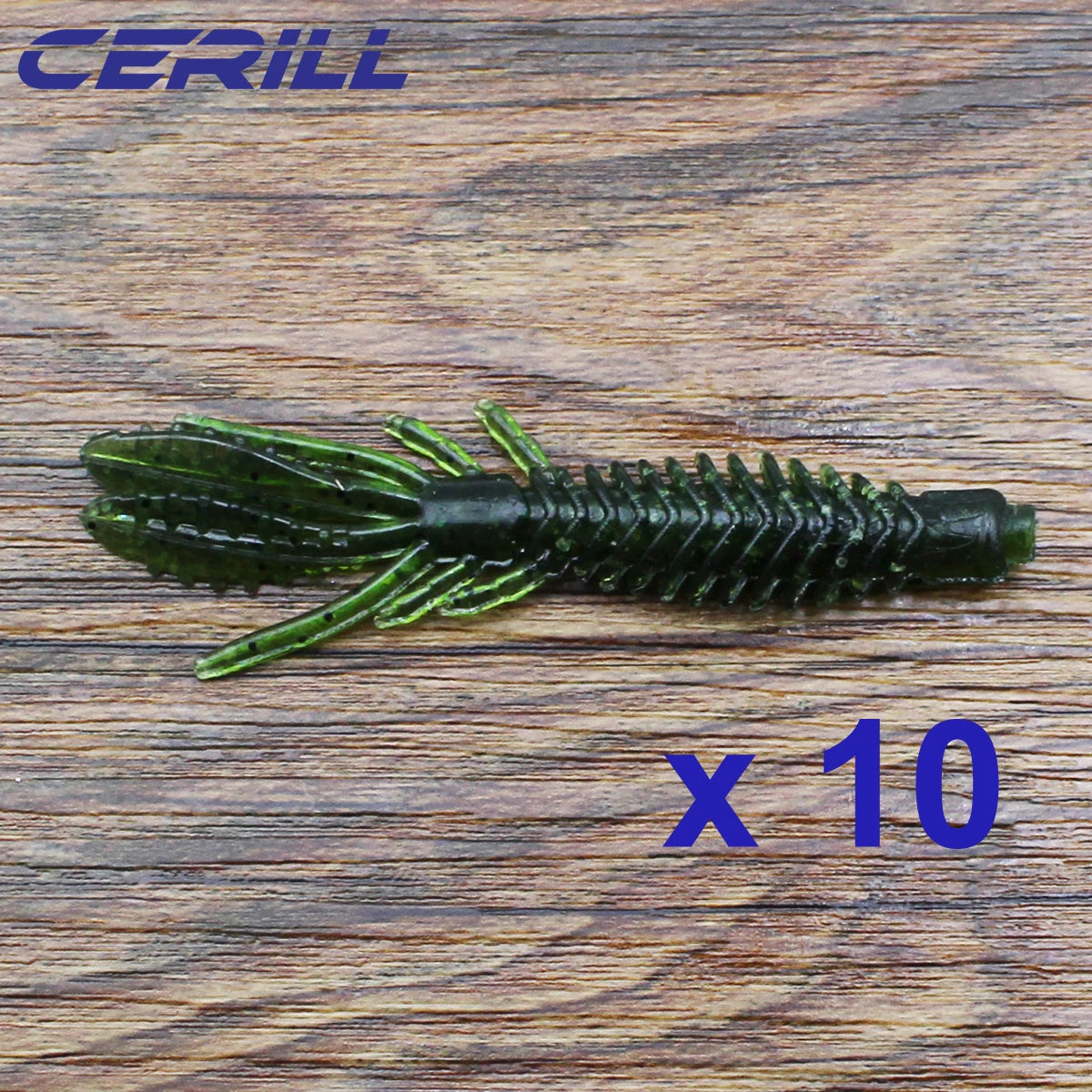 Cerill 10 PCS Floating Shrimp Soft Lure