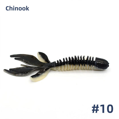 Chinook Split Tail, Soft Bait - Silicone Finesse Bait, Crawfish