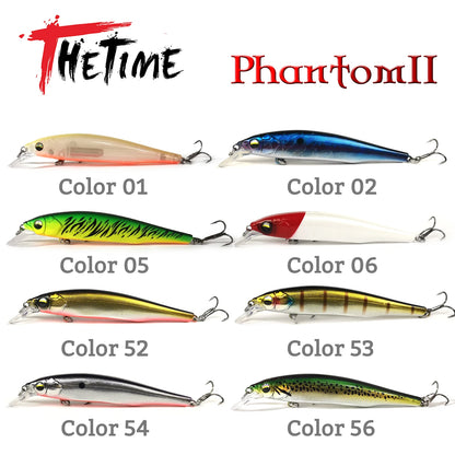 THETIME Brand PHANTOM2 110SP Suspending JERK-BAIT 110mm 19g 
BASS, PIKE, WALLEYE/ZANDER, TROUT/SALMON, PERCH, CRAPPIE, CATFISH, CARP & OTHER PREDATORS