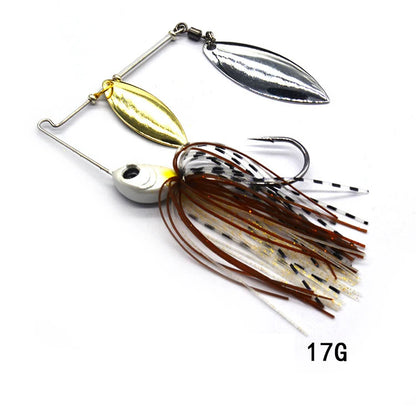 1pcs Fishing Lure 12/17g Spinnerbait-Double Willow Leaf Blades- BASS, PIKE & Other PREDATORS