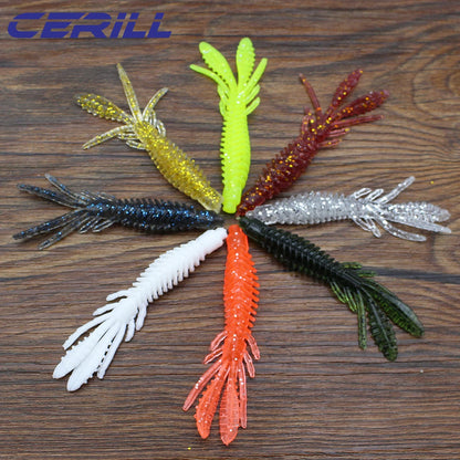 Cerill 10 PCS Floating Shrimp Soft Lure