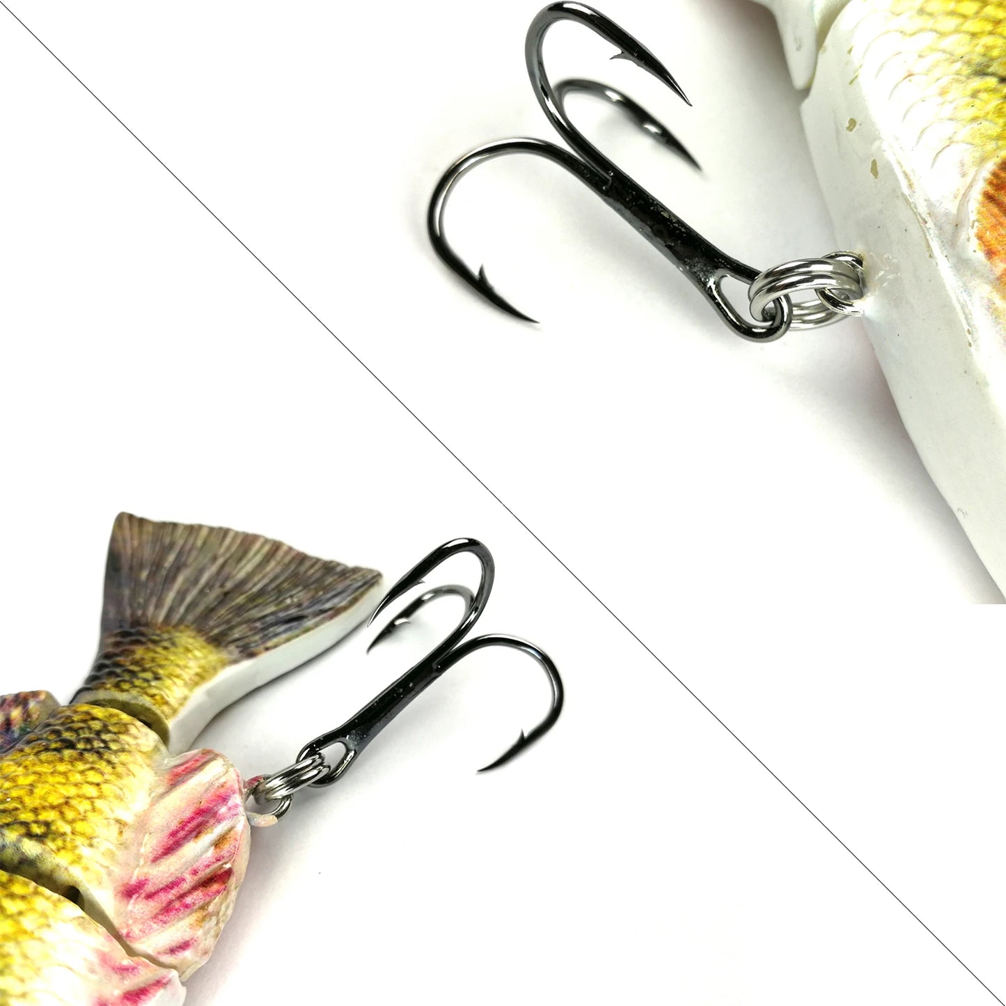 Robotic Swimming Lures 130mm ,4 Segments Swimbait, 35/54g - Auto Electric Wobblers, USB Rechargeable- LED Light For Bass, Pike, Catfish, Walleye