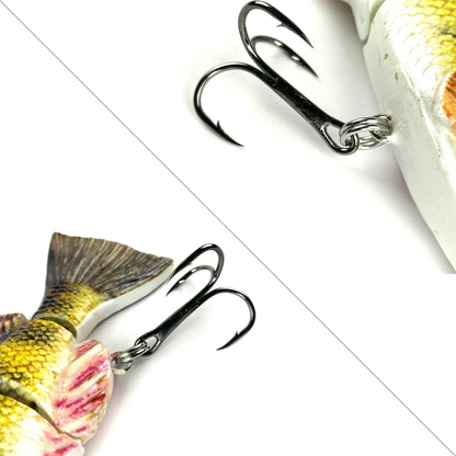 Robotic Swimming Lures 130mm ,4 Segments Swimbait, 35/54g - Auto Electric Wobblers, USB Rechargeable- LED Light For Bass, Pike, Catfish, Walleye