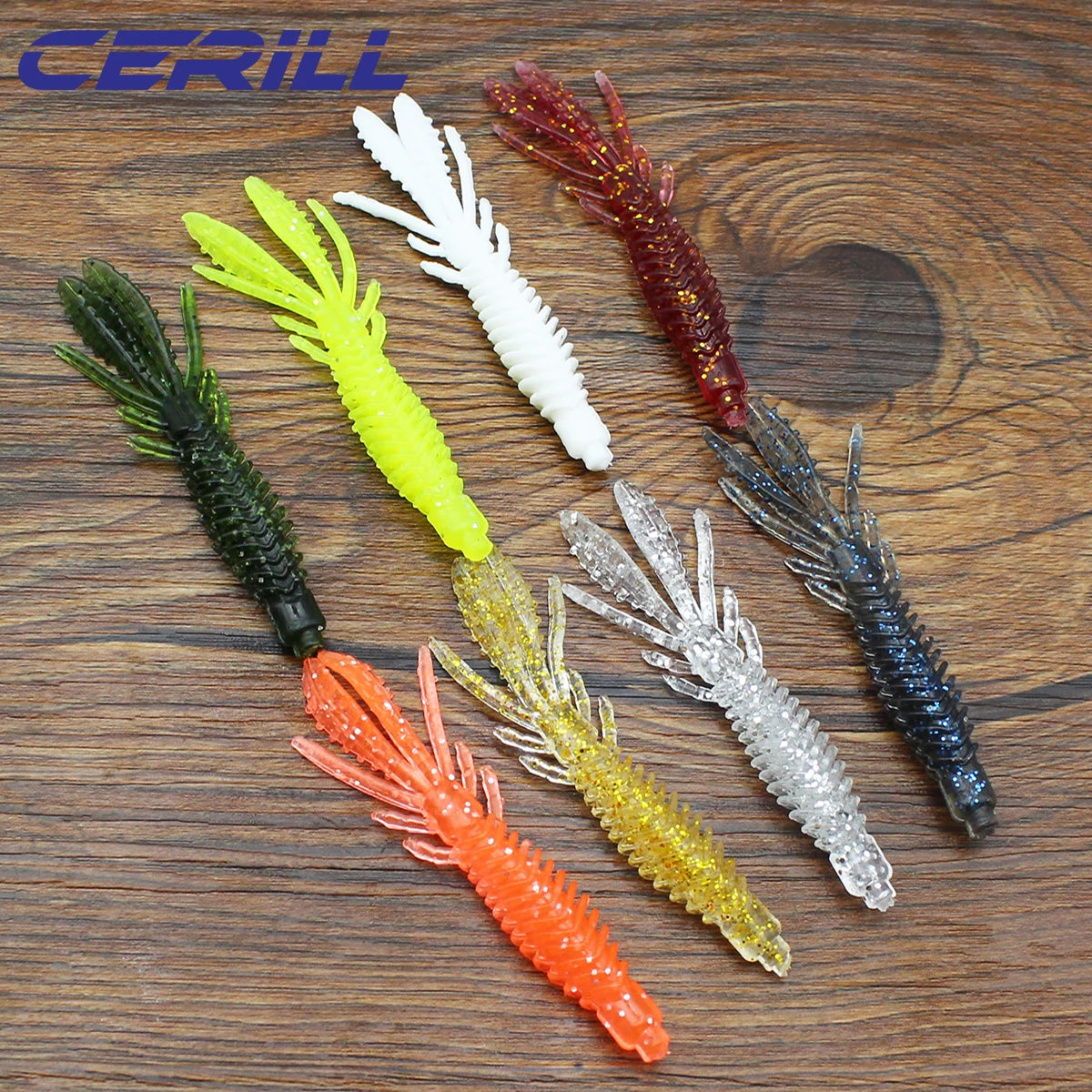 Cerill 10 PCS Floating Shrimp Soft Lure